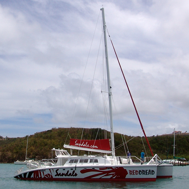 red dread catamaran